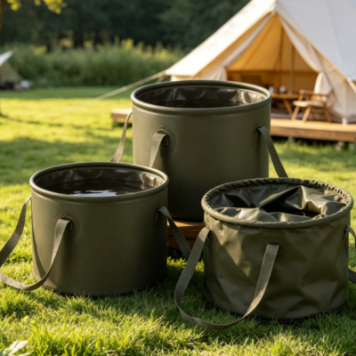 Collapsible Water Bucket Set—For Car Washing, Fishing, Camping, And Hiking
