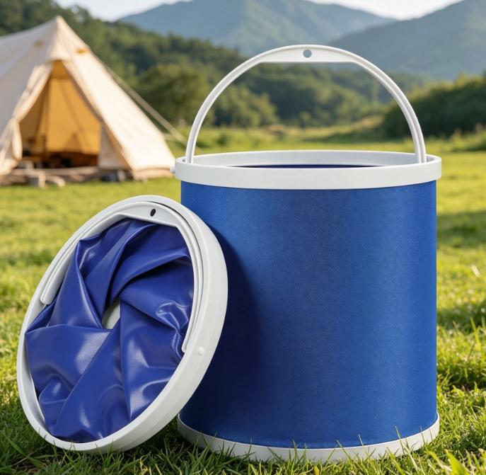 Collapsible Bucket For Camping And Fishing—For Car Washing, Boating, And Outdoor Storage