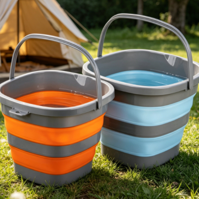 Collapsible Water Bucket Set—Space-Saving For Home And Camping