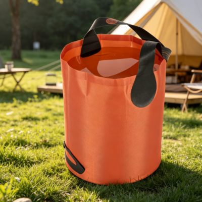Collapsible Bucket For Camp Kitchens—Convenient For Washing Produce And Storing Water