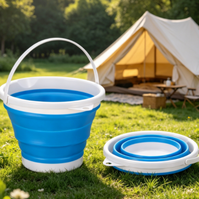 Compact Collapsible Bucket—Ideal For Rvs, Camping, Gardening, And Fishing